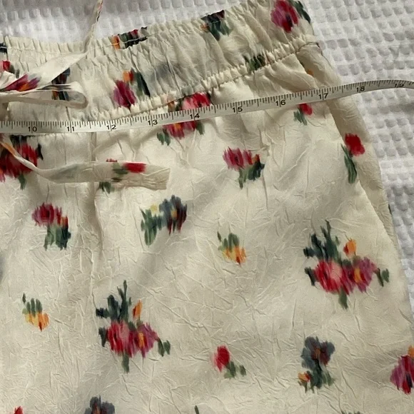 Hill House Home Pants Floral Size Medium White - Picture 7 of 10